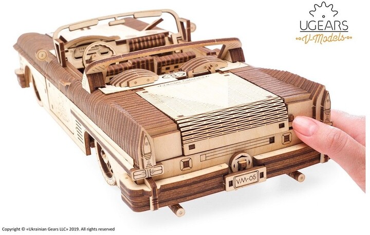 UGEARS stavebnice - Dream Cabriolet VM-05, mechanická, dřevěná_1580839792