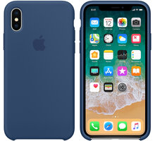 Apple silikonový kryt na iPhone X, kobaltově modrá_1896193033