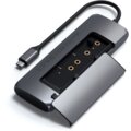 Satechi Aluminium USB-C Hybrid Multiport adapter, SSD Enclosure, HDMI 4K, 2 x USB-A 3.1 Gen 2, šedá_1335642131