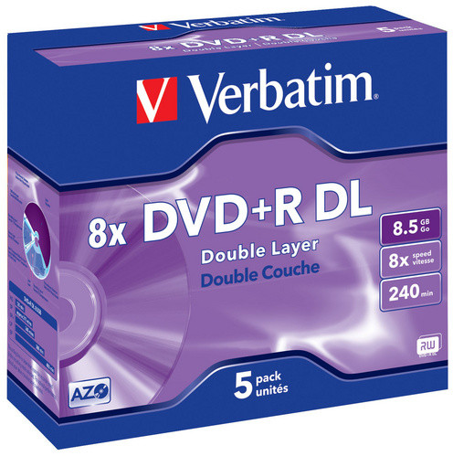 Verbatim DVD+R DL 8x 8,5GB jewel 5ks_890489312