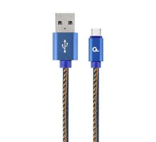 Gembird kabel CABLEXPERT USB-A - USB-C, M/M, PREMIUM QUALITY, opletený, 2m, jeans