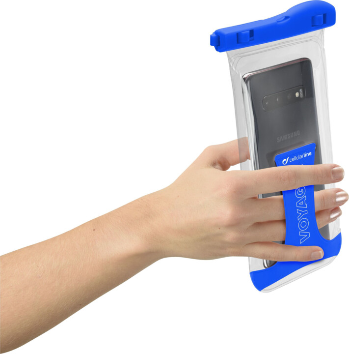 CellularLine vodotěsné pouzdro pro mobilní telefony, univerzální, IPX8, modrá