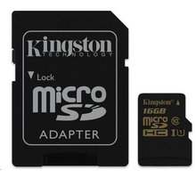 Kingston Micro SDHC 16GB Class 10 UHS-I + SD adaptér_1274922581