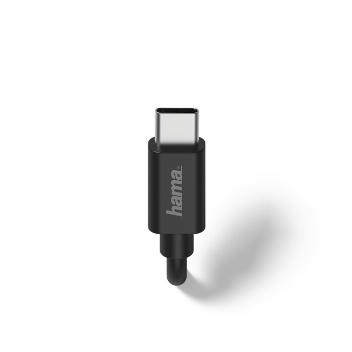 Hama síťová nabíječka s kabelem USB-C, 12W, černá_481614710