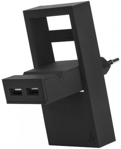 USBEPower ROCK Pocket charger 2Ports stand, černá_2022684003