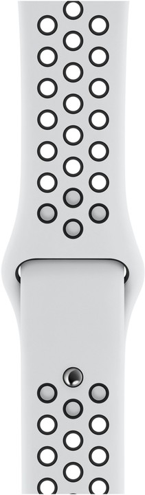 Apple řemínek pro Watch Series 5, 44mm sportovní Nike - S/M a M/L, platinová/černá_846861996
