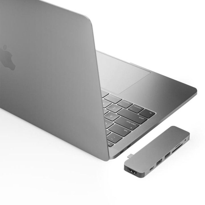 HYPER solo USB-C Hub pro MacBook & ostatní USB-C zařízení, šedá