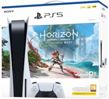 PlayStation 5 + Horizon Forbidden West Gran Turismo 7 (PS5) v hodnotě 1 500 Kč + Poukaz 200 Kč na nákup na Mall.cz + O2 TV HBO a Sport Pack na dva měsíce