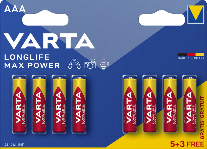 VARTA baterie Longlife Max Power 5+3 AAA_1127705453