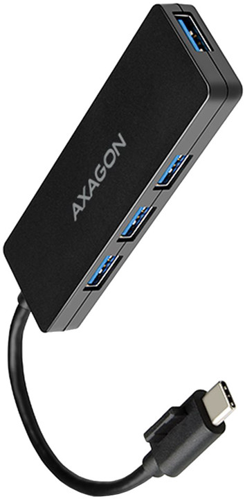 AXAGON HUE-G1C, 4x USB 3.2 Gen 1 SLIM hub, kabel Type-C 14cm napevno_1164782563