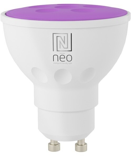 IMMAX NEO Smart žárovka LED GU10 3,5W RGB+CCT barevná a bílá, stmívatelná, WiFi