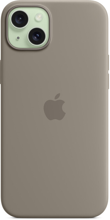 Apple Silikonový kryt s MagSafe pro iPhone 15 Plus, jílově šedá_1637562950