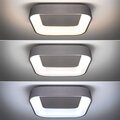 Solight LED stropní světlo čtvercové Treviso, 48W, 2880lm, stmívatelné, dálkové ovládání, šedá_1247824249