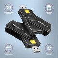 AXAGON CRE-SMP2A, USB-A PocketReader 4-slot čtečka Smart card (eObčanka) + SD/microSD/SIM_913084680