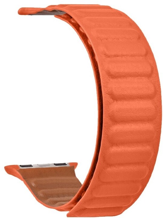Tactical 731 kožený řemínek pro Apple Watch 4/5/6/SE, 38/40mm, oranžová_889559183