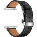 MAX kožený řemínek pro Apple Watch 4/5, 40mm, černá_1853880591