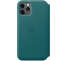 Apple ochranný kryt Leather Folio pro iPhone 11 Pro, zeleno-modrá Poukaz 200 Kč na nákup na Mall.cz