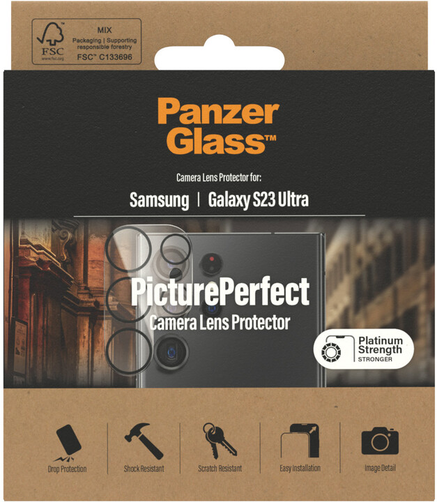PanzerGlass ochranné sklo fotoaparátu pro Samsung Galaxy S23 Ultra_653846456