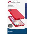 CellularLine ochranný silikonový kryt SENSATION pro iPhone X, červený_621583677