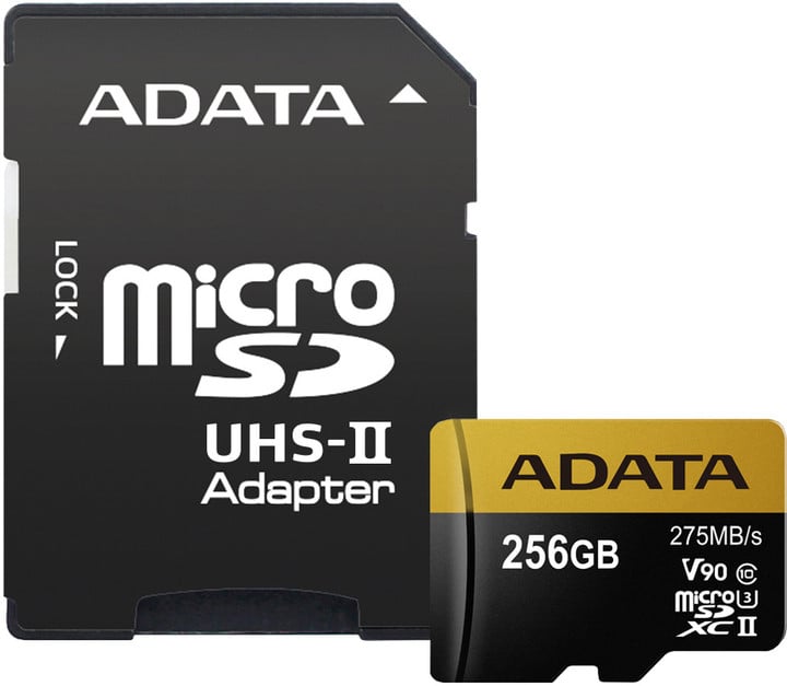 ADATA Micro SDXC Premier One 256GB UHS-II U3 + SD adaptér
