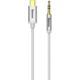 BASEUS kabel audio Yiven Series, USB-C - Jack 3.5mm, M/M, 1.2m, stříbrná