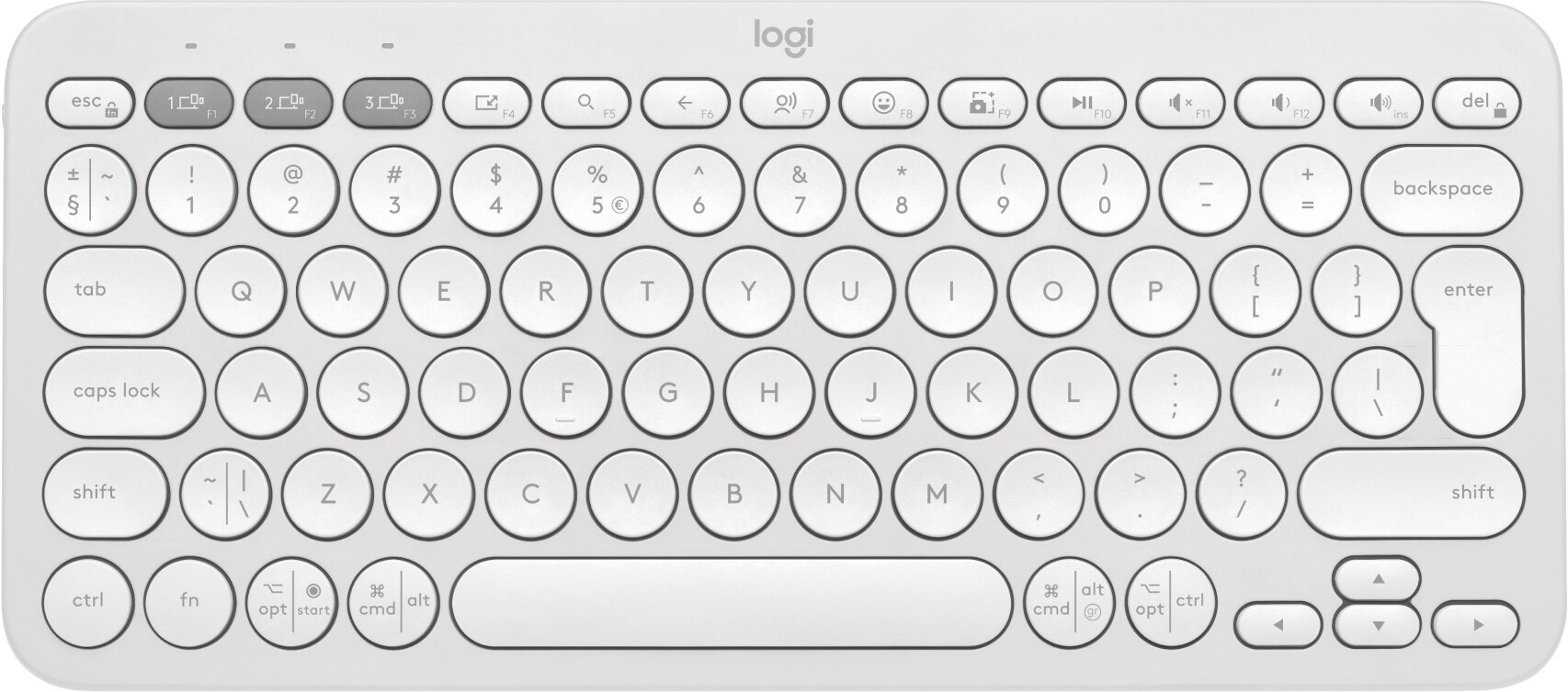 Logitech Pebble Keyboard 2 K380s, bílá
