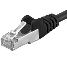 Premiumcord Patch kabel CAT6a S-FTP, RJ45-RJ45, AWG 26/7 0,25m černá