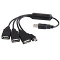 PremiumCord USB2.0 HUB 4-portový kabel, černá_1488050010