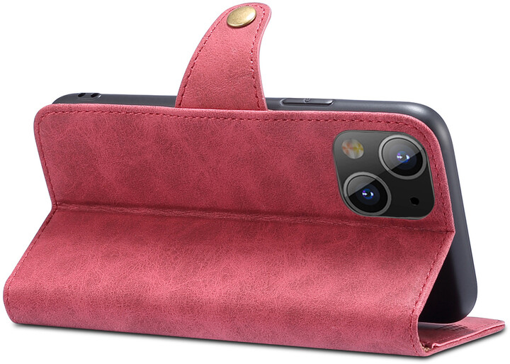 Lenuo Leather flipové pouzdro pro Apple iPhone 13 Mini, červená_1817813577