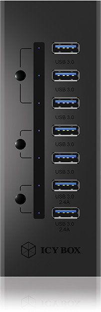 ICY BOX IB-AC6702, USB 3.0 Hub, 7-Port_522233937