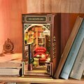 Stavebnice RoboTime miniatura domečku Knihkupectví, zarážka na knihy, dřevěná, LED_1279342451