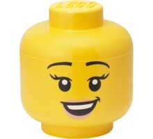 Úložný box LEGO Hlava - šťastná dívka (L)_1272335408