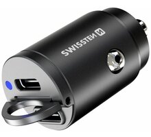 SWISSTEN autonabíječka Nano, 2x USB-C, PD, 30W, černá_527453169