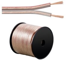 PremiumCord kabely na propojení reprosoustav 100% CU měď 2x0,75mm2, 1m_776569290