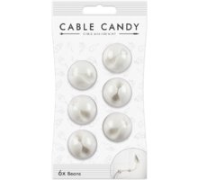 Cable Candy kabelový organizér Beans, 6 ks, bílá_734165373