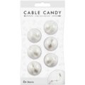 Cable Candy kabelový organizér Beans, 6 ks, bílá_734165373