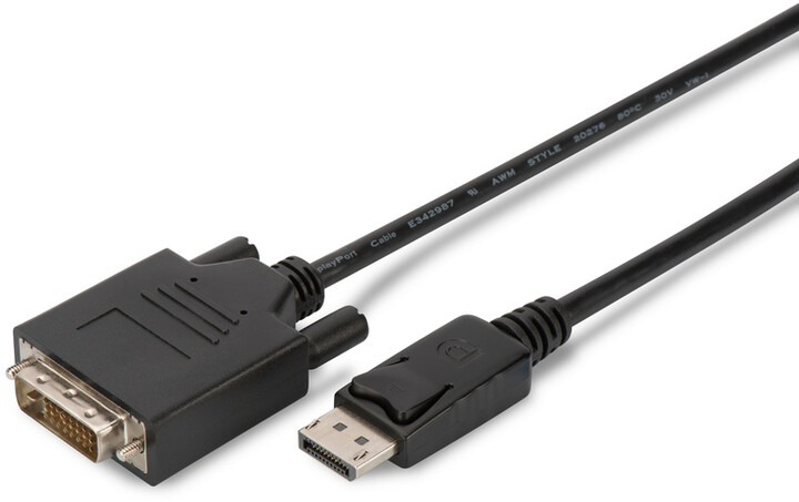 Digitus kabel DisplayPort - DVI (24+1), M/M, CE, 3m, černá_1860699949