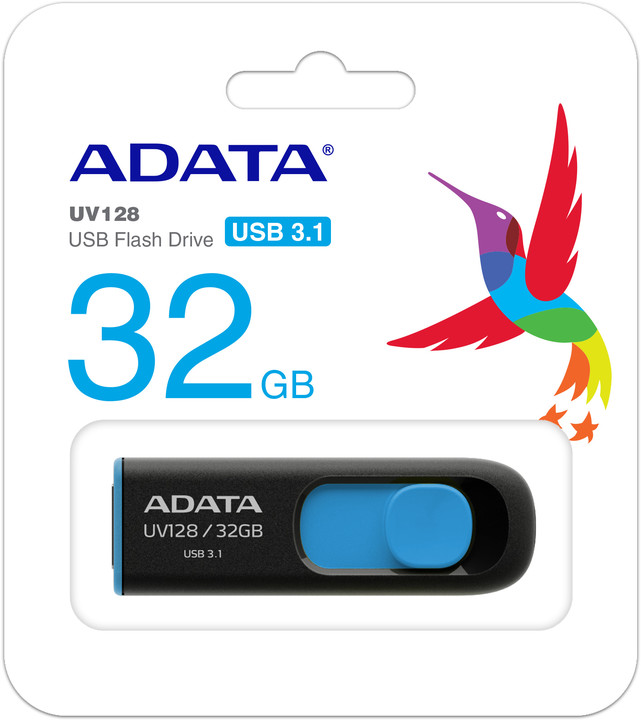 ADATA UV128 32GB černá/modrá_236636257