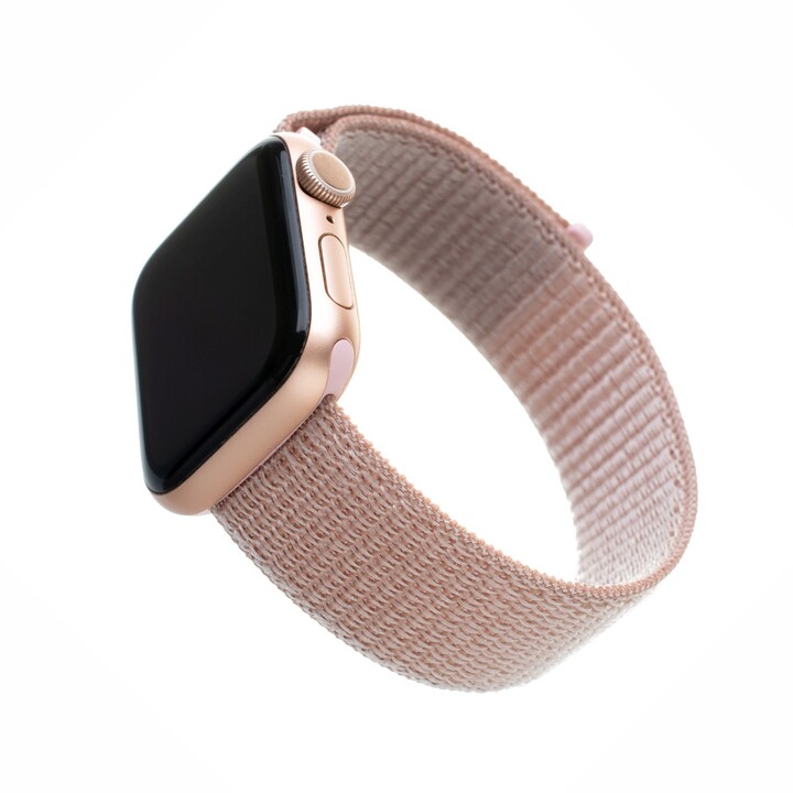 FIXED nylonový řemínek pro Apple Watch, 38/40mm, růžově zlatá_1184328517