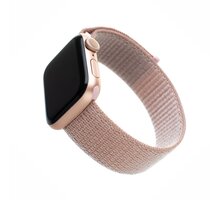 FIXED nylonový řemínek pro Apple Watch, 38/40mm, růžově zlatá FIXNST-436-ROGD