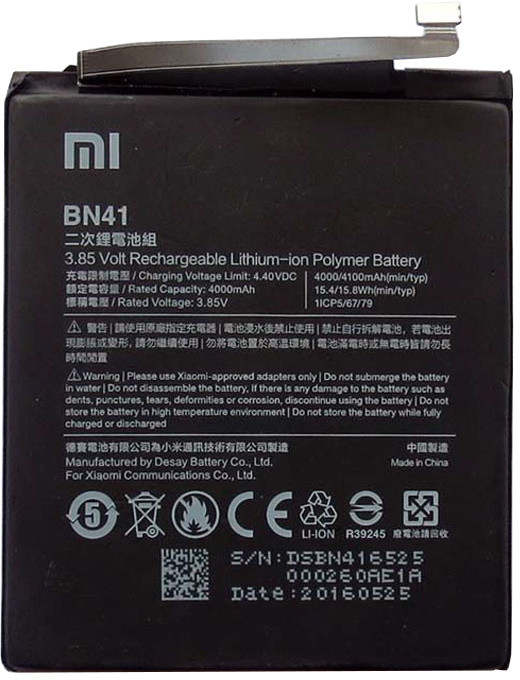 Xiaomi BN41 baterie 4100mAh pro Xiaomi Redmi Note 4 (Bulk)_1363313263