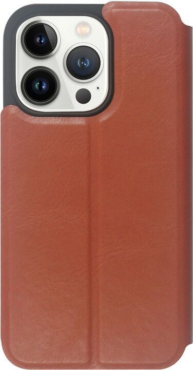 RhinoTech flipové pouzdro Eco Case pro Apple iPhone 14 Pro, hnědá_1029646009
