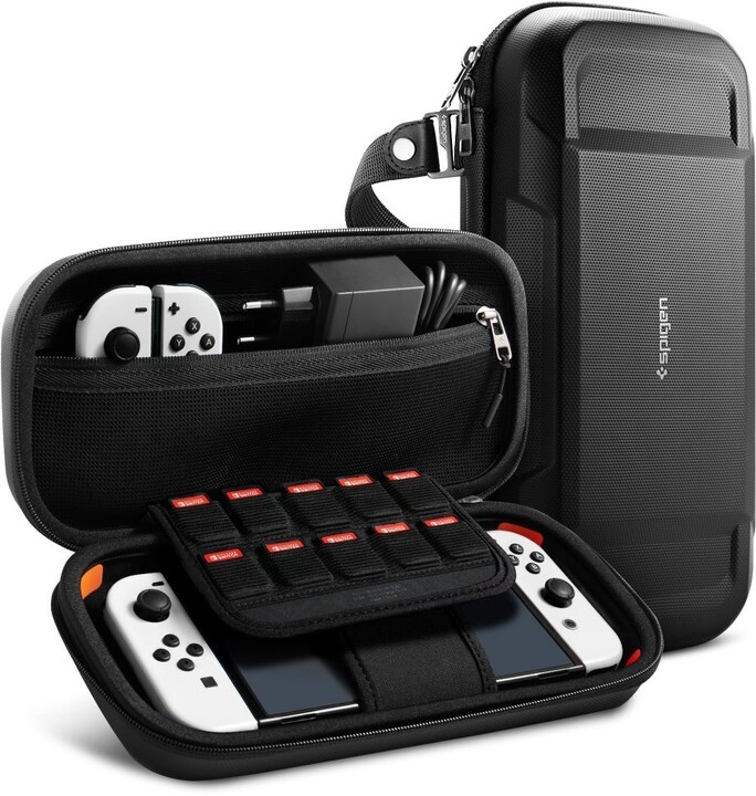 Spigen ochranné pouzdro Rugged Armor Pro Pouch pro Nintendo Switch/Switch OLED, černá_2033528001