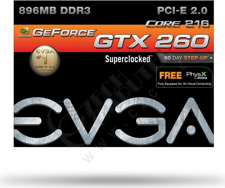 EVGA GeForce GTX 260 Core 216 - 55 nm SC (AR) 896MB, PCI-E_1909636047