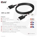 Club3D kabel DisplayPort 2.1 - DisplayPort 2.1, 4K@120Hz/8K@60Hz HDR, 1.2m, černá_646343476