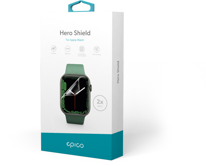EPICO ochranná fólie Hero pro Apple Watch 41/42 mm, sada 2ks_1840470825