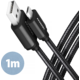 AXAGON kabel USB-A - micro USB2.0 HQ, 2.4A, opletený, 1m, černá