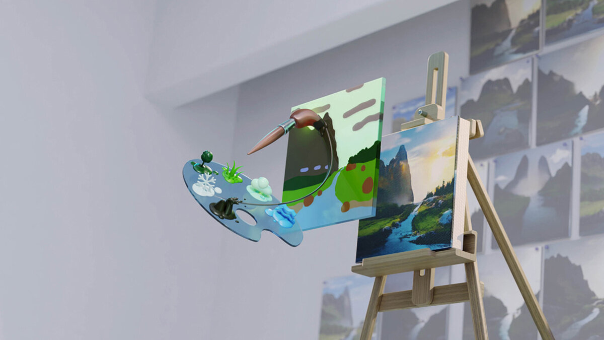 Umělá inteligence v NVIDIA Canvas pomáhá tvořit umělecká díla na pár kliknutí