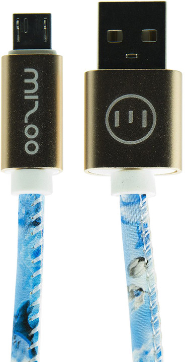 MIZOO USB/micro USB kabel X28-15, nebeské květiny_1281531176