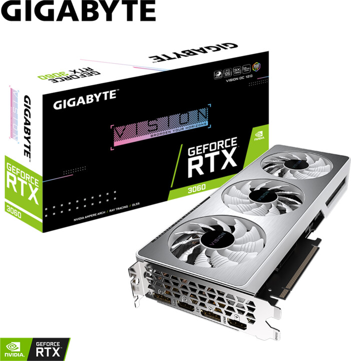 GIGABYTE GeForce RTX 3060 VISION OC 12G, LHR, 12GB GDDR6_1103630823
